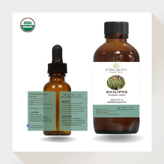 Organic Eucalyptus Essential Oil - PoiseAroma