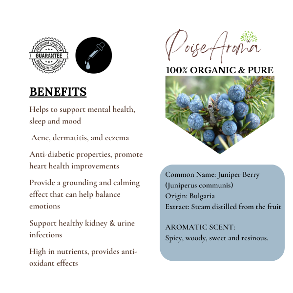 Organic Juniper Berry Essential Oil - PoiseAroma