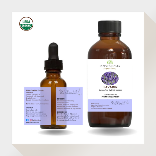 Organic Lavadin Essential Oil - PoiseAroma