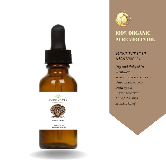 Pure Virgin Organic Moringa Oil - PoiseAroma