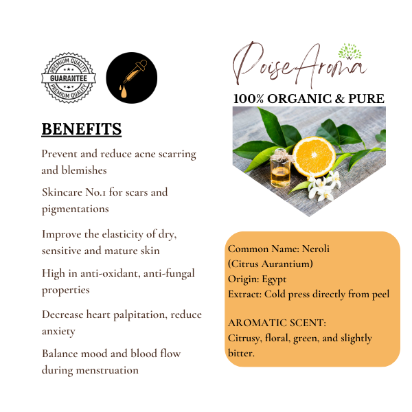 Organic Neroli Essential Oil - PoiseAroma