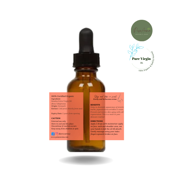 Pure Virgin Organic Rosehip Oil - PoiseAroma