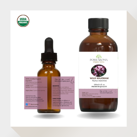 Organic Wild Majoram Essential Oil - PoiseAroma